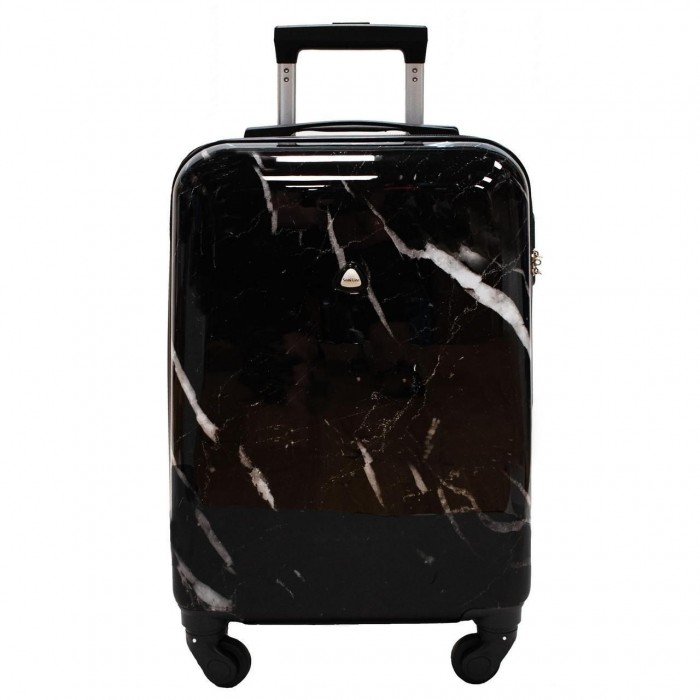 Чемодан Semi Line 20" S Черный Мрамор T5730-1 - жесткий корпус, 4 колеса, кодовый замок