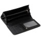 Женский кошелек Semi Line Black 3052 из искусственной кожи Saffiano, 5 слотов для карт, 3 отделения для денег