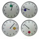 Настенные часы Technoline WT7630 White кварцевые 12 ч с цветным индикатором времени, диаметр 245 мм для дома