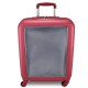 Чемодан Semi Line 20" S Красный T5474-2 с прозрачной панелью, кодовым замком и 4 колесами
