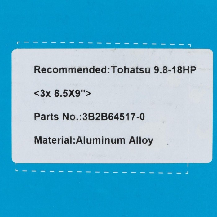 Винт для лодочных моторов MERCURY TOHATSU NISSAN 9.8-18 HP 9057-3089-09A 3 лопасти 3X8.5X9 алюминий