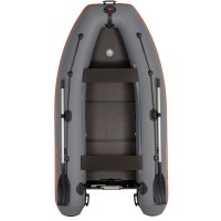 Колибри КМ-300ДЛ (Kolibri KM-300DL) тёмно-серая моторная килевая надувная лодка + Air-Deck