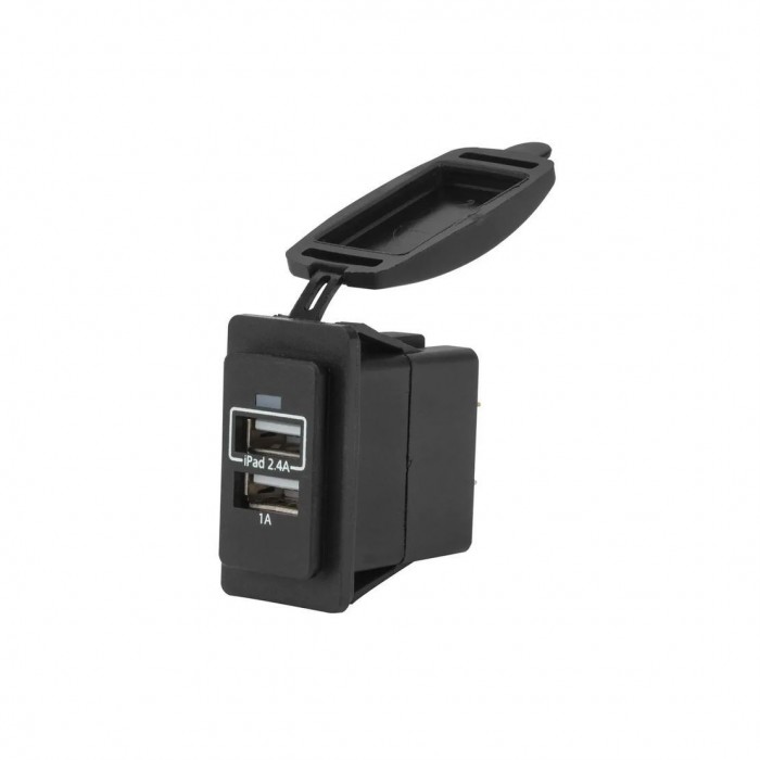 Зарядное устройство для переключателя USB 2.4A + 1A C10410 для лодки и катера черное новое аксессуары