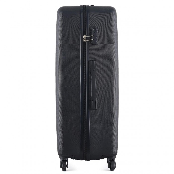 Чемодан Semi Line 28" L Чорний T5690-3 | 99 л жорсткий ABS-пластик 4 колеса кодовий замок алюмінієвий