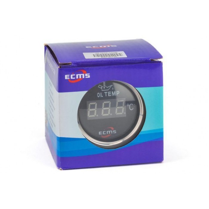 Цифровой датчик температуры масла ECMS PET2-BS-10-150 черный 55 мм подсветка оранжевая рабочее напряжение