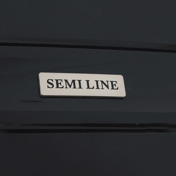 Чемодан Semi Line 30" L Черный T5618-3 легкий из полипропилена 4 колеса кодовый замок 98 л для