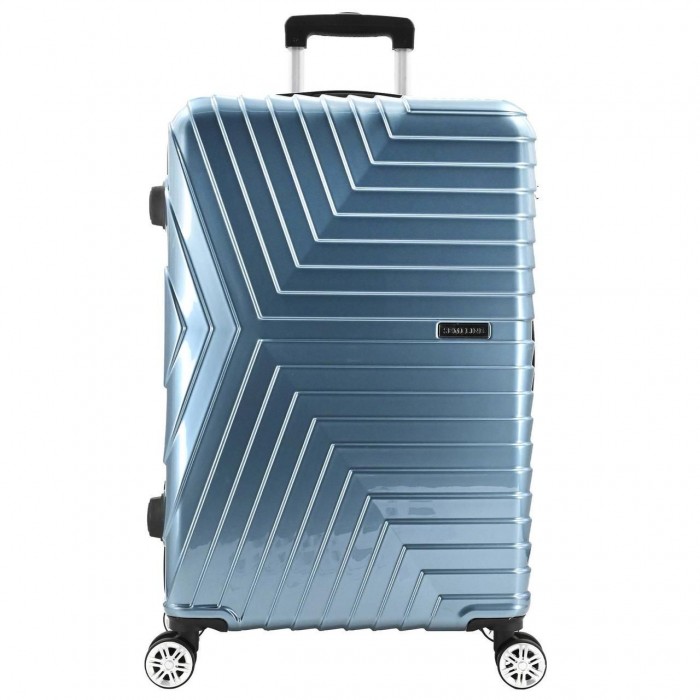 Чемодан Semi Line 24" M Синий T5764-2 - жесткий поликарбонат/ABS, объем 64 л, кодовый замок, 4 колеса