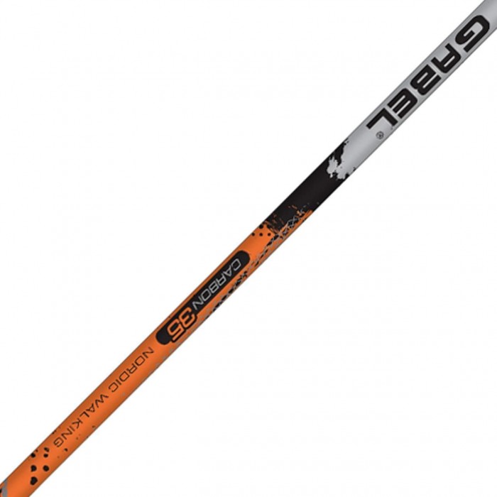 Палки для скандинавської ходьби Gabel X-1.35 Active Knife Black/Orange 105 см карбонові легкі з системою