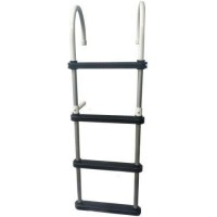 Трап съёмный 4 ступени судовой Sunfine SF30140-2 для лодки и катера чёрный алюминий антискользящие