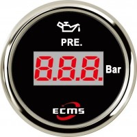 Цифровой датчик температуры масла ECMS PET2-BS-10-150 черный 55 мм подсветка оранжевая рабочее напряжение