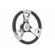 Рулевое колесо судовое для лодки и катера GM глянцевый серебряный GM-EP-W3001 диаметр 350 мм