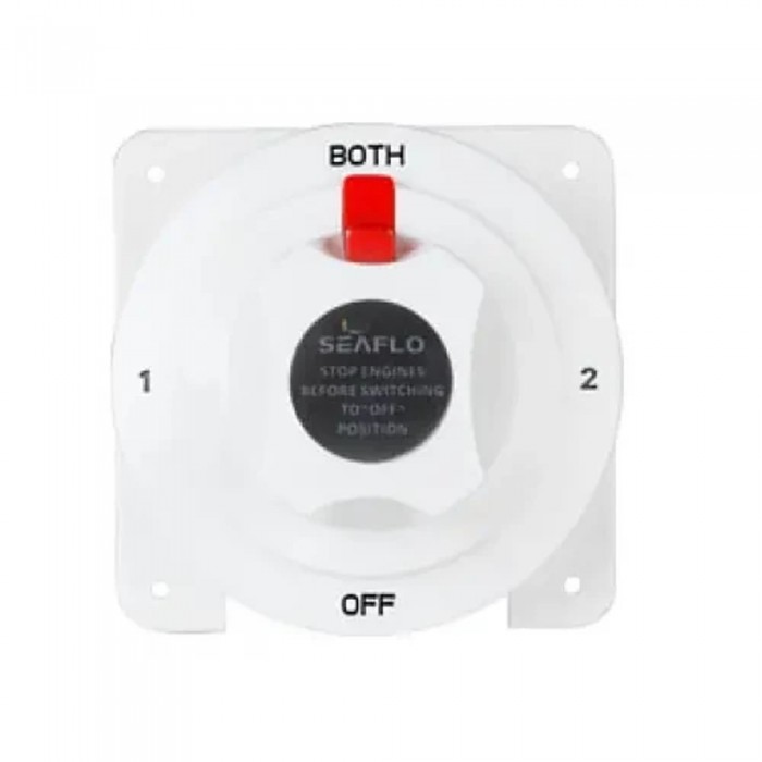 Перемикач маси Seaflo SFCBS-175-402 для човнів і катерів 175А постійного струму режим BOTH білого кольору
