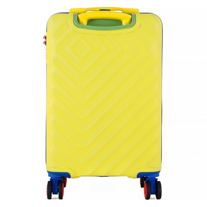 Чемодан Semi Line 20" S Жовтий T5801-1 з кодовим замком, 4 колеса, ABS-пластик, ручна поклажа, 42 л
