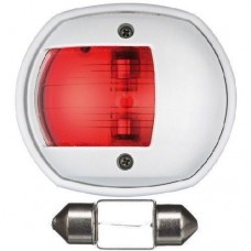Огонь бортовой Compact 12 левый красный 12 В 10 В пластиковый корпус белый сертификат RINA 80x70x42 мм