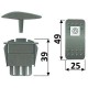 Вимикач клавішний CARLING SWITCH Contura II IP56 ON-OFF-ON 4-клемний вологозахищений 20А 50000 циклів