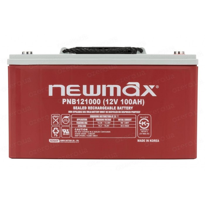 Акумулятор AGM Newmax Корея 100 Ah 12 V для човнових електромоторів 100Ah PNB121000 agm