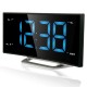 Настольные часы с радио Technoline WT460 - цифровой FM-радиоприемник с будильником черный/серебристый LED