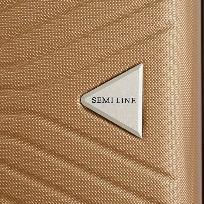 Валіза Semi Line 20" S Коричневий T5693-1 жорсткий ABS-пластик 4 колеса кодовий замок розмір