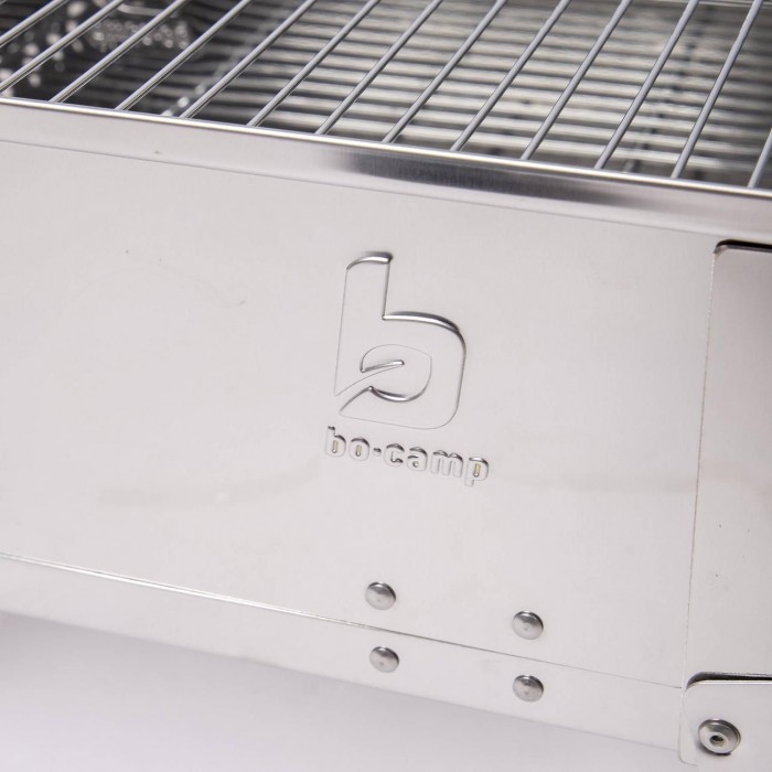 Угольный гриль Bo-Camp Compact Delux Silver 8108360 складной из нержавеющей стали для дачи и кемпинга