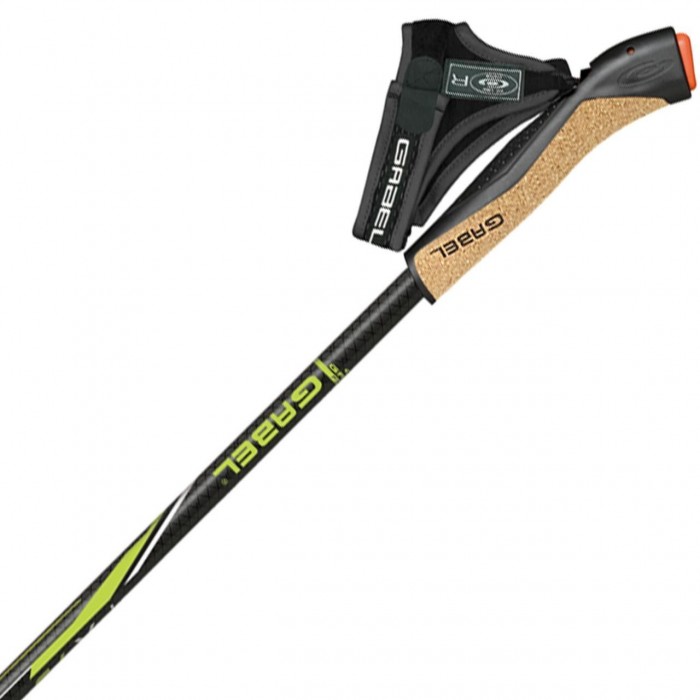 Палки для скандинавской ходьбы Gabel FX-75 Snake Carbon 105 карбоновые с наконечниками Dual Spike