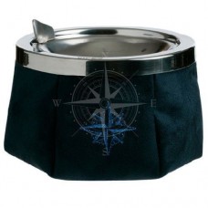 Пепельница с крышкой нержавеющая сталь Marine Business замша тёмно-синий Windproof 11.5 см Испания