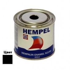 Краска HEMPALIN ENAMEL чёрная (Black) 200 мл атмосферостойкая алкидная эмаль для внутренних и наружных работ