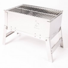 Угольный гриль Bo-Camp Compact Delux Silver 8108360 складной из нержавеющей стали для дачи и кемпинга