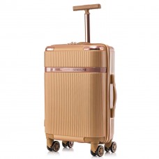 Чемодан Semi Line 20" S Золотой T5667-2 для ручной клади 38л ABS-пластик 4 колеса с кодовым замком