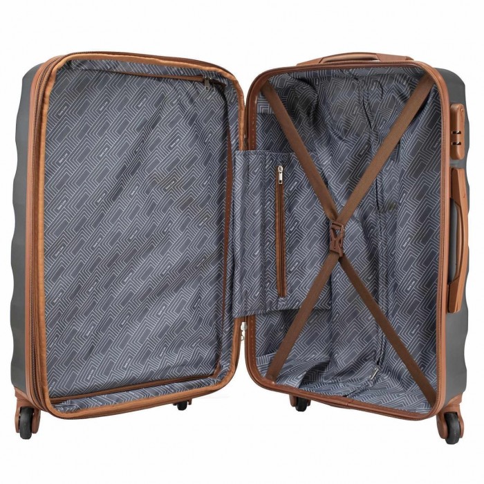 Чемодан Semi Line 28" L Графіт T5707-3 102 л ABS-пластик 4 колеса з кодовим замком та розширенням на 15%