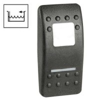 Клавиша Carling Switch Contura II с символом аэрационного компрессора черная из поликарбоната с подсветкой 37