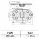 Петля для човна і катера STAMPED HINGES HF05-262 71 x 38 мм нова, надійна і міцна для кріплення