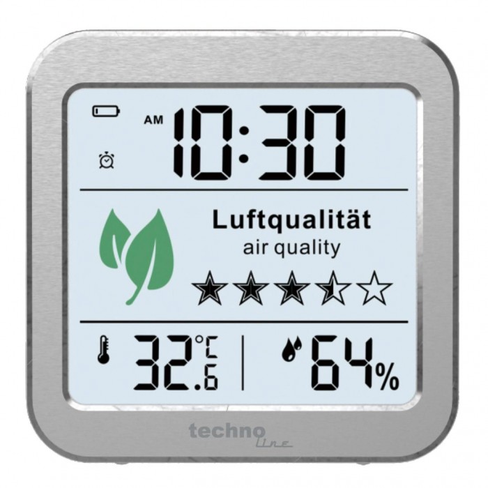 Метеостанція Технолайн WL1020 Silver з аналізатором CO2 та температури повітря