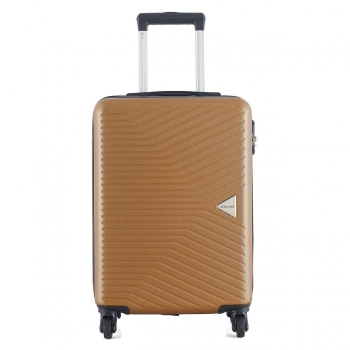 Валіза Semi Line 20" S Коричневий T5693-1 жорсткий ABS-пластик 4 колеса кодовий замок розмір