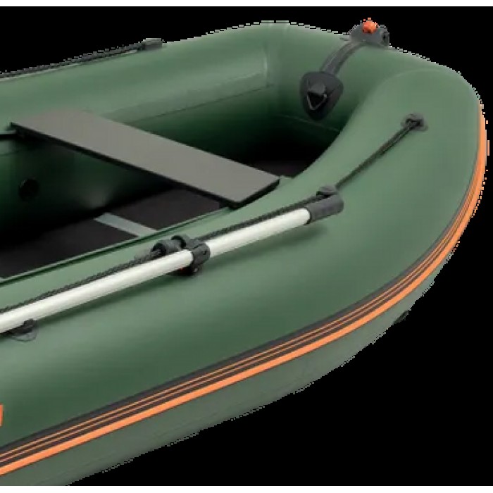 Колибри КМ-360ДСЛ (Kolibri KM-360DSL) зелёная моторная килевая надувная лодка + алюминиевый пайол