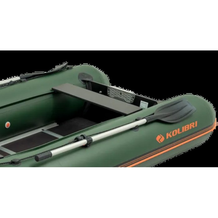 Колибри КМ-360ДСЛ (Kolibri KM-360DSL) зелёная моторная килевая надувная лодка + алюминиевый пайол