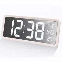 Настінні годинники Technoline WS8130 White з LED дисплеєм, термометром і календарем білі 340x130 мм