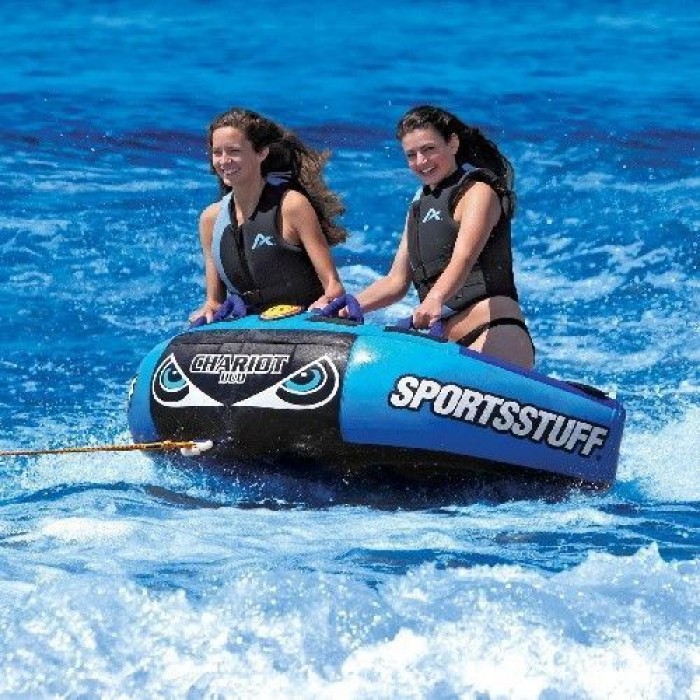 Аттракцион водный надувной для лодки катера Chariot Duo двухместный Sportsstuff 53-1982 с подстаканниками и