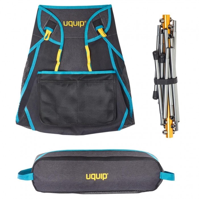 Розкладне крісло Uquip Infinity Grey 244046 алюміній ALU7075 120 кг для кемпінгу та відпочинку на свіжому повітрі