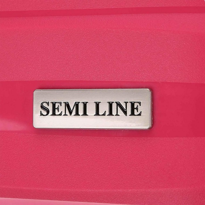 Чемодан Semi Line 24" M Магента T5796-2 - Поліпропіленовий валіз з кодовим замком, 4 колеса, 63 л, легкий