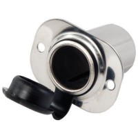 Гнездо прикуривателя яхты 12/24 В нержавеющая сталь Osculati 14.518.00 с герметичной крышкой и фланцевым