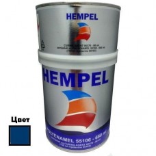 Краска для лодок катеров и судов POLYENAMEL двухкомпонентная синяя Blue 750 мл Hempel для защиты от морской