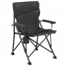 Розкладне крісло Uquip Roxy Black 244052 для кемпінгу 120 кг матеріал Air Mesh Comfort+ сталевий каркас