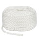 Мотузка Polyester 3 strand rope 6mm*30m white для швартування човна та катера 6 мм біла 30 м високоміцна