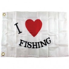 Флаг на мачту яхту катер “I Love Fishing” 30х46 см нейлон Taylor двойная печать два люверса Италия