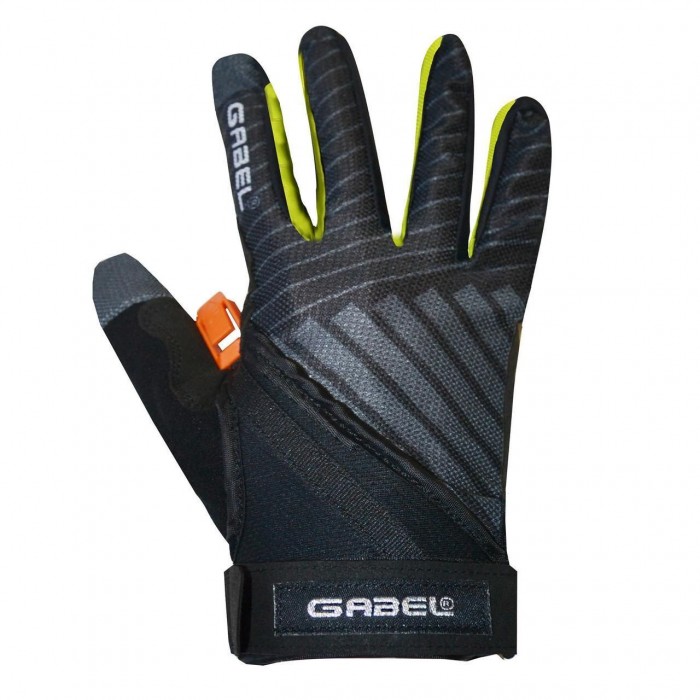 Перчатки Gabel Ergo Pro Yellow S для скандинавской ходьбы, ветрозащитные с фастексом N.C.S. Touch Screen