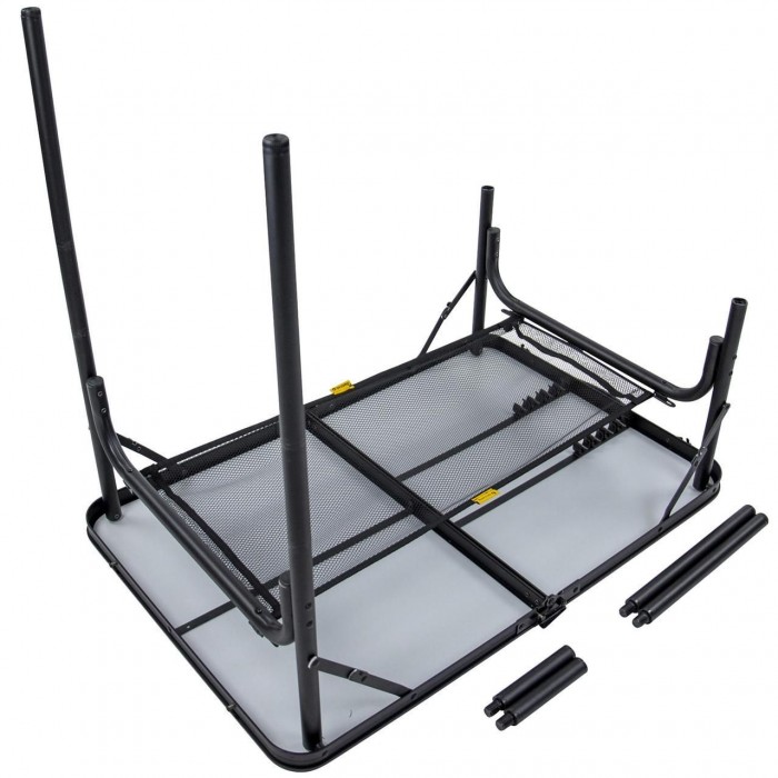 Складний стіл Bo-Camp Northgate 90x60 см чорний/сірий алюмінієвий каркас висота 36-81 см 20 кг навантаження