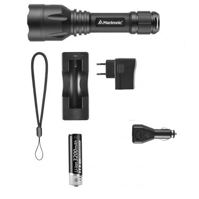 Тактический фонарь Mactronic Black Eye 1550 1550 Лм USB Type-C IPX5 с 5 режимами для охоты и туризма