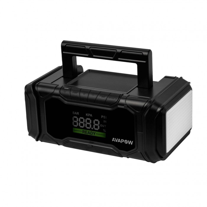Пусковое устройство Jump Starter с компрессором для автомобилей AVAPOW AP6 (4000A) 74.0Wh 20000mAh 10 Бар
