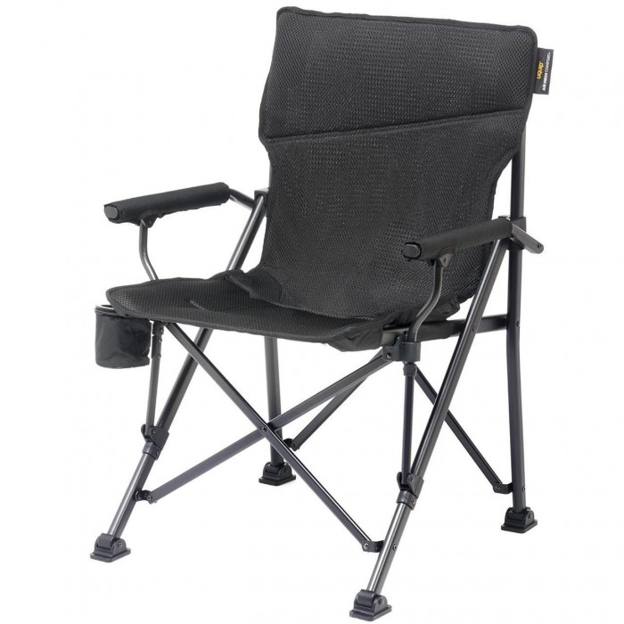 Раскладное кресло Uquip Roxy Black 244052 для кемпинга 120 кг материал Air Mesh Comfort+ стальной каркас
