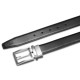 Чоловічий шкіряний ремінь Semi Line Чорний/Коричневий P8231-0 L двосторонній шириною 3.3 см для талії 103-112 см